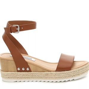Steve Madden Tan Leather Espadrille Sandals